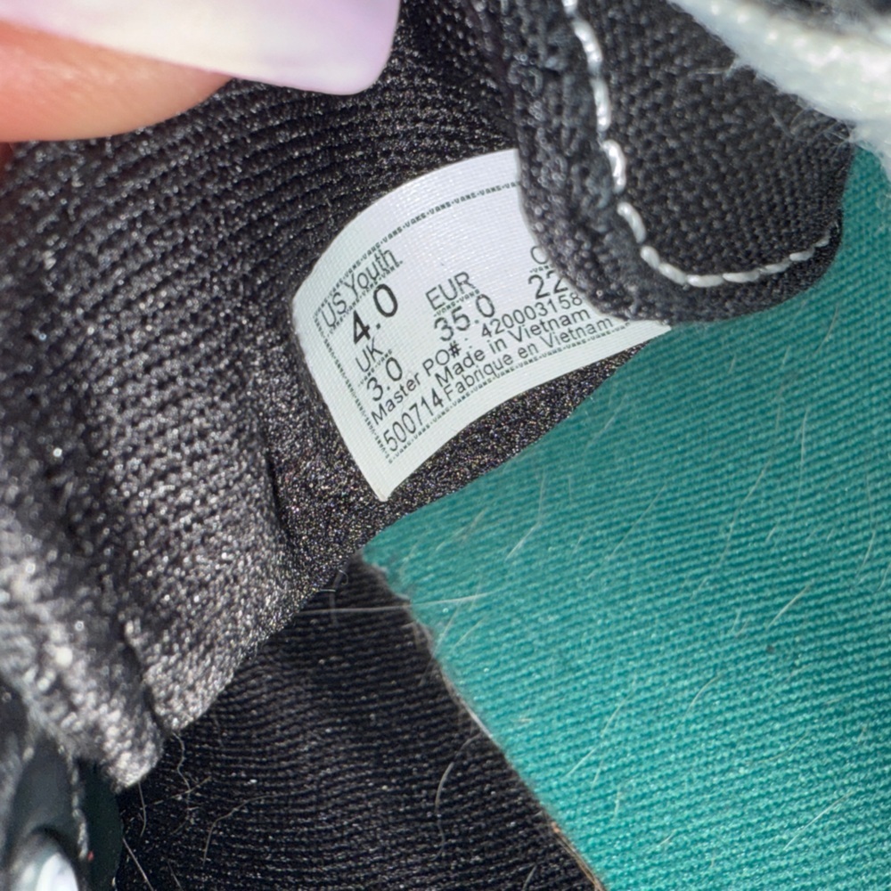 Vans Kids Off The Wall Checker Canvas Sneaker | Size 4 | Black | Green | White | - Picture 7 of 8